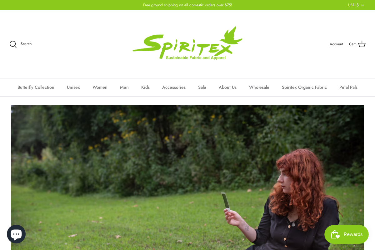 Spiritex | Sustainable Fabric & Apparel homepage screenshot
