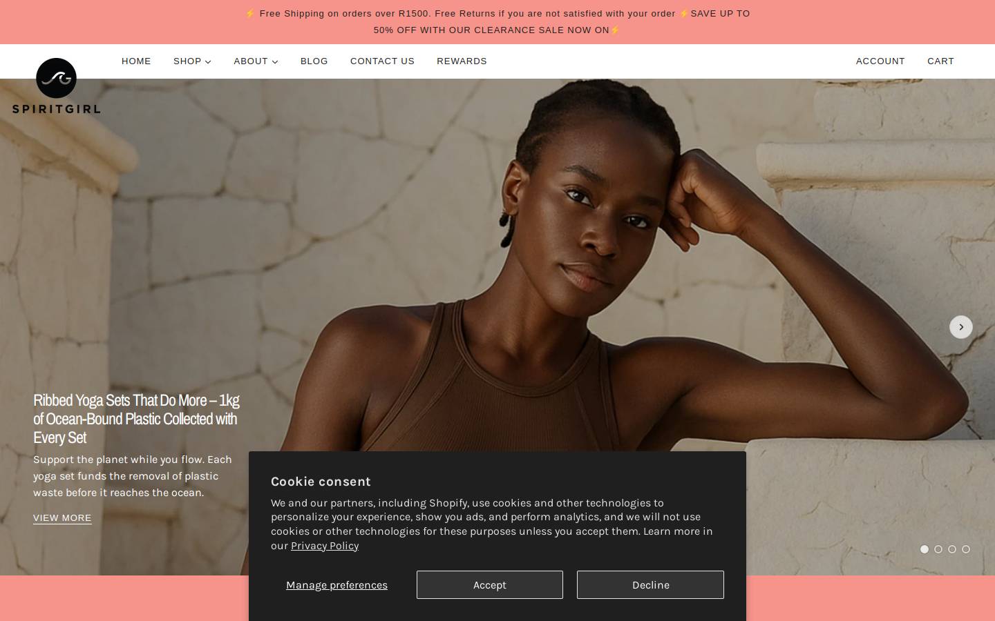 Spiritgirl homepage screenshot