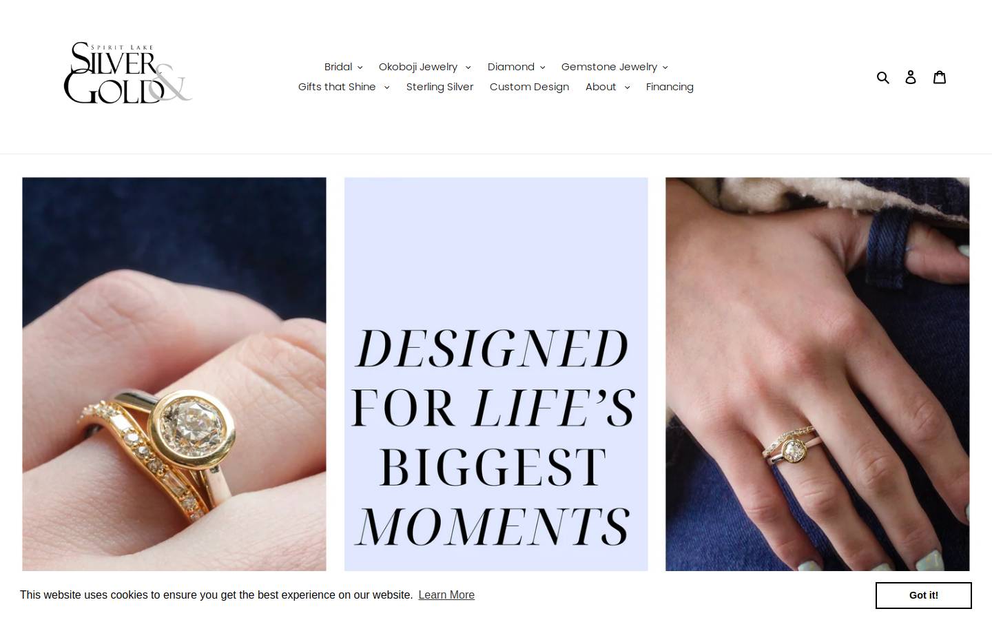 spiritlakesilverandgold.com homepage screenshot