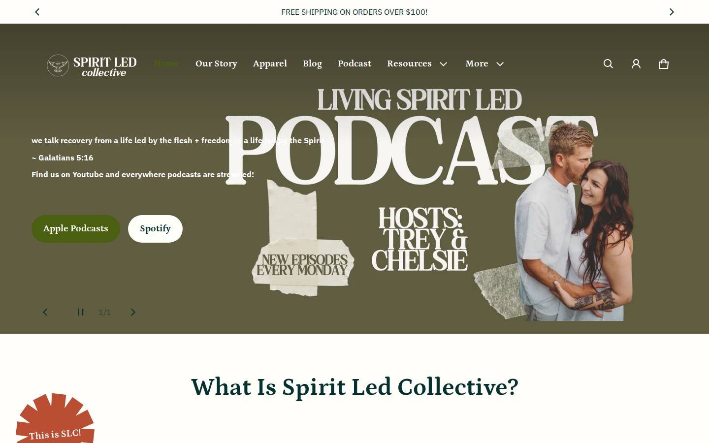 spiritledcollective.com homepage screenshot