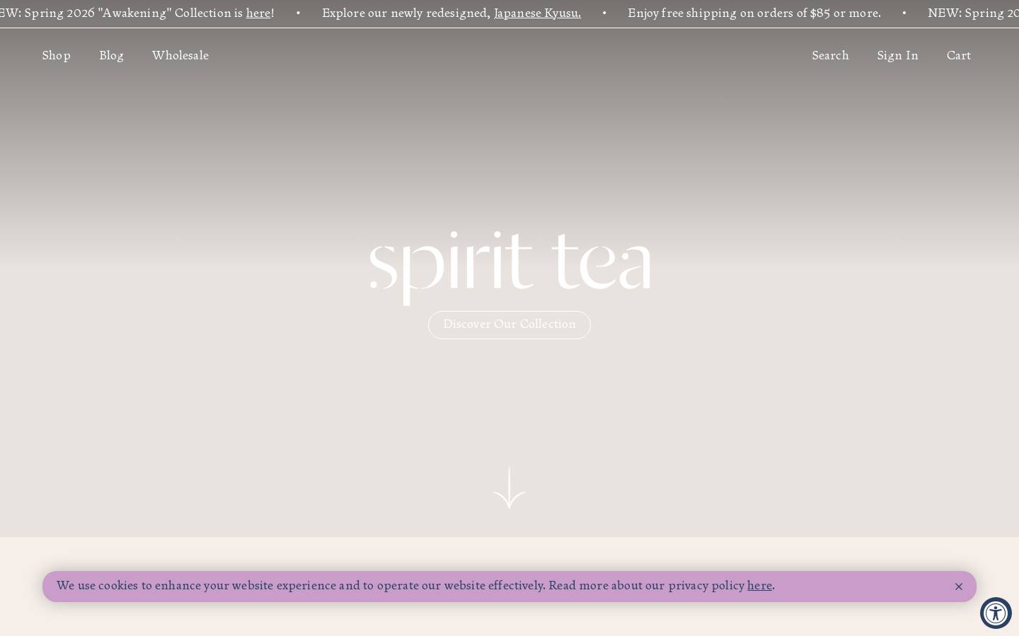 spirittea.co homepage screenshot