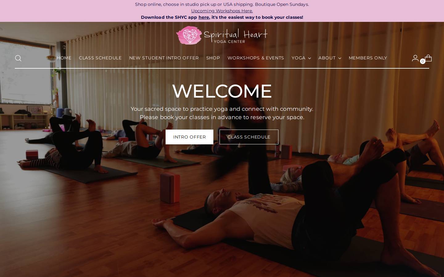 spiritualheartyoga.info homepage screenshot