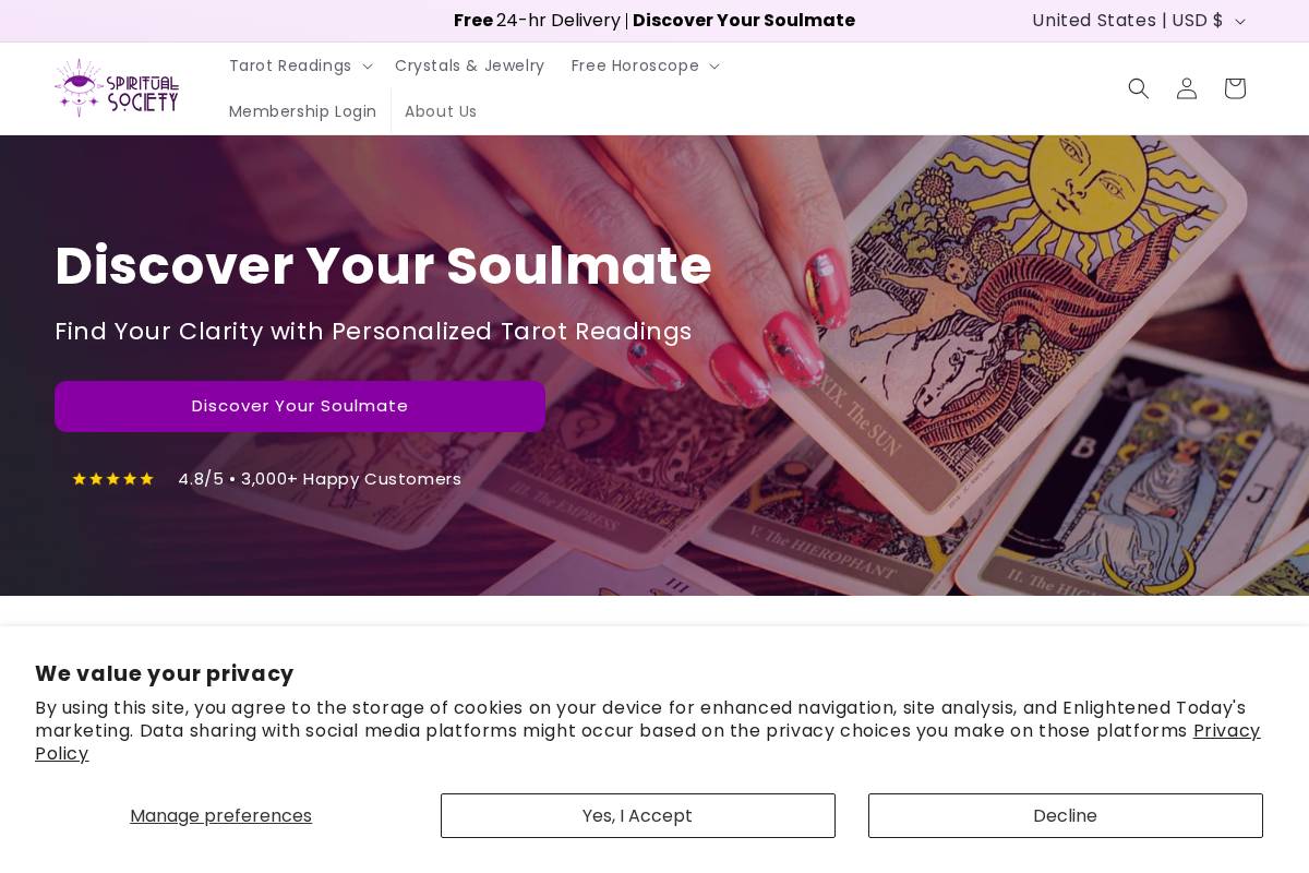 spiritualsociety.co homepage screenshot