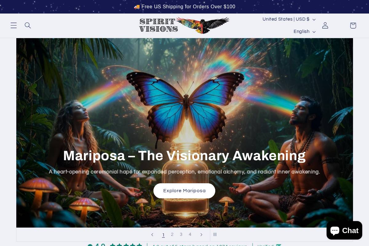 spiritvisions.us homepage screenshot