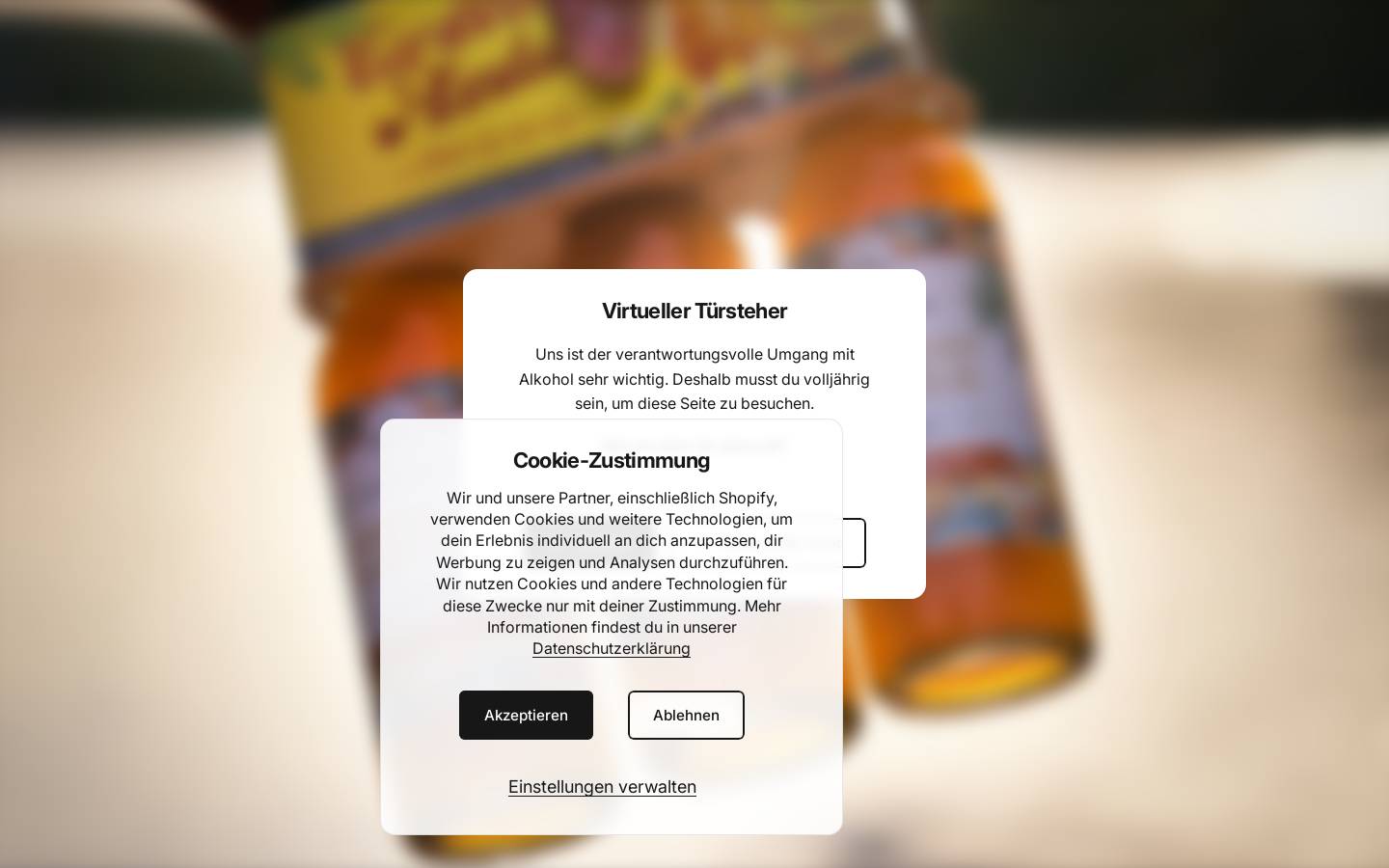 Spiritz Drinks homepage screenshot