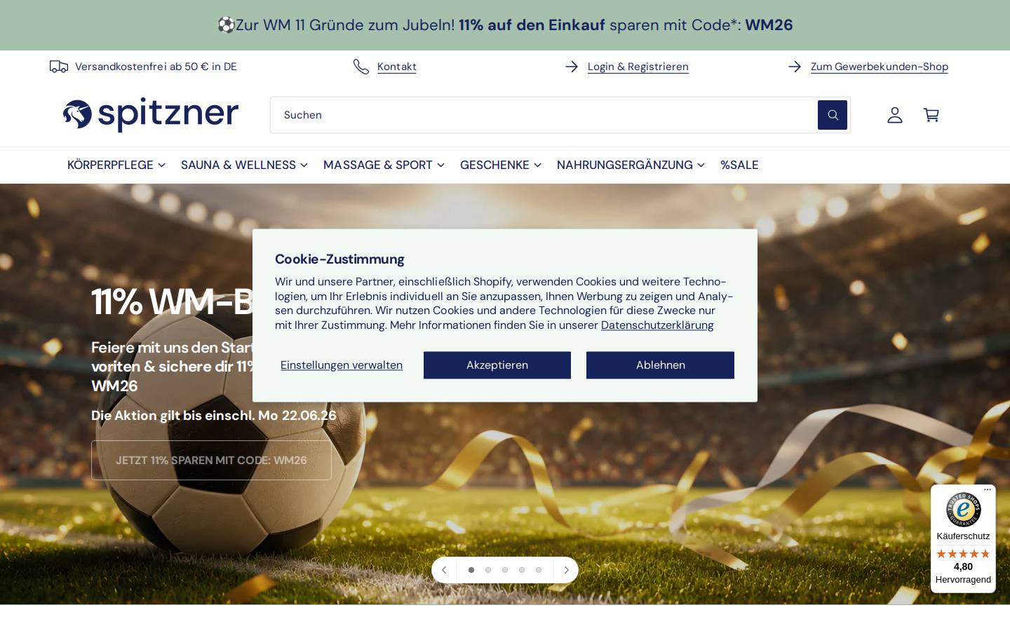 Spitzner homepage screenshot