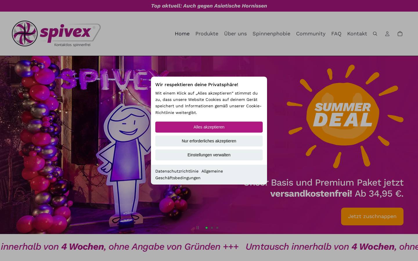 spivex.de homepage screenshot