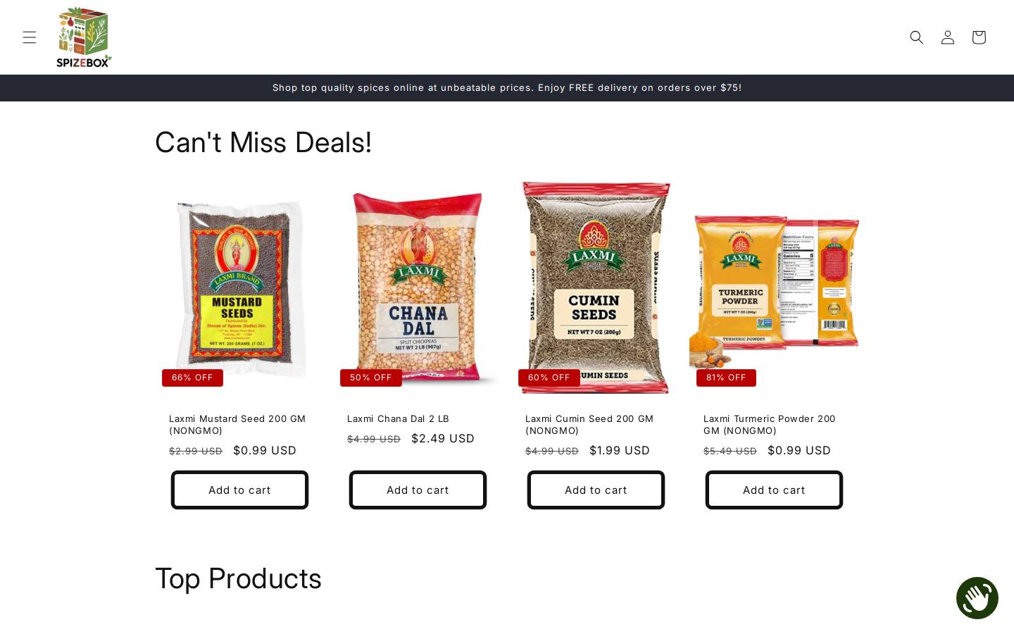 spizebox.com homepage screenshot