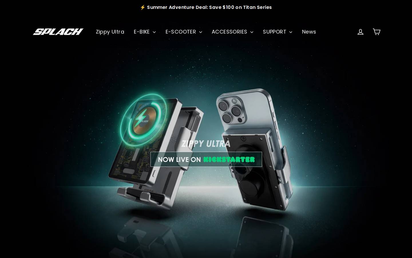 splach.bike homepage screenshot