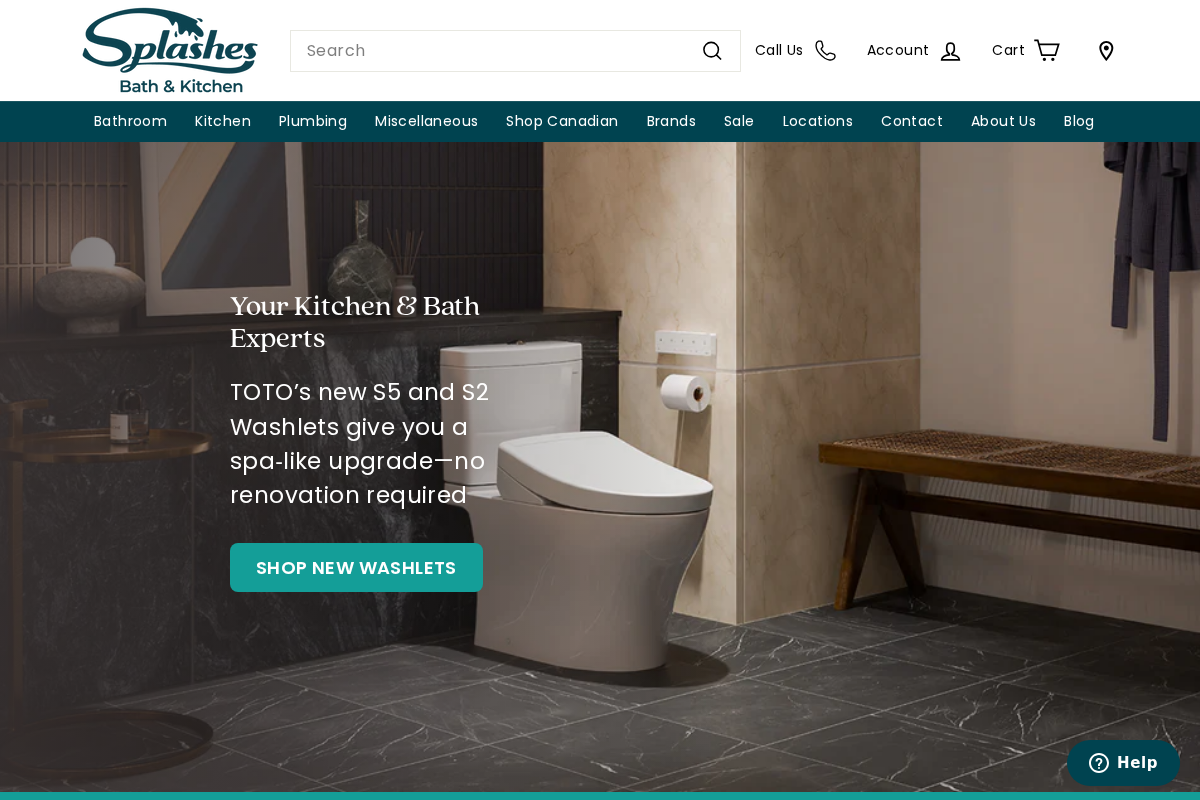 Splashes homepage screenshot