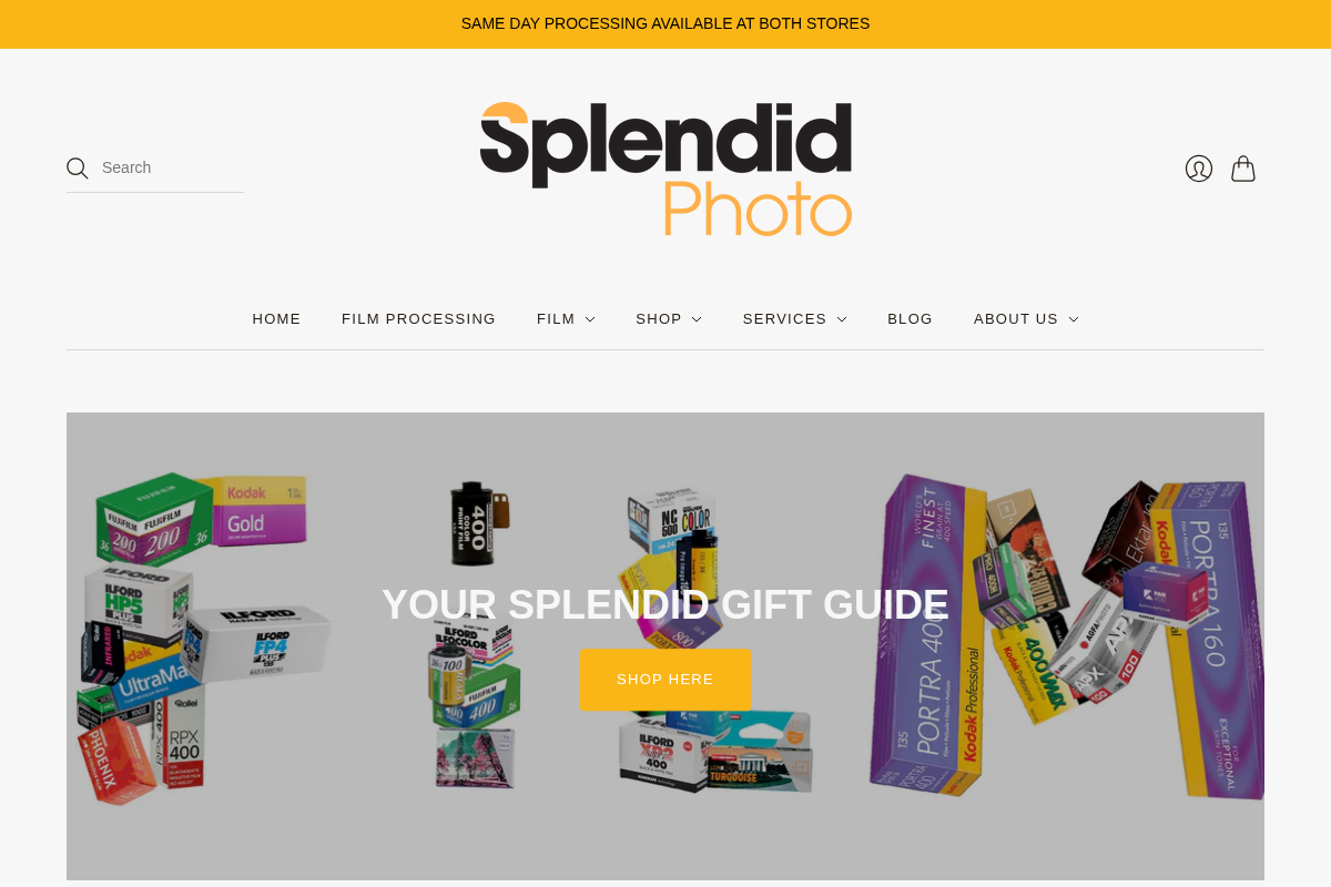 Splendid homepage screenshot