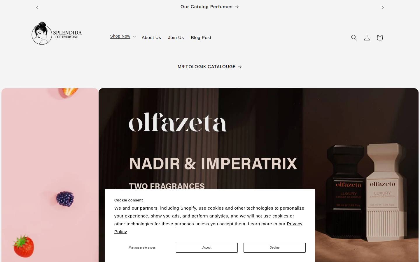 splendida.shop homepage screenshot