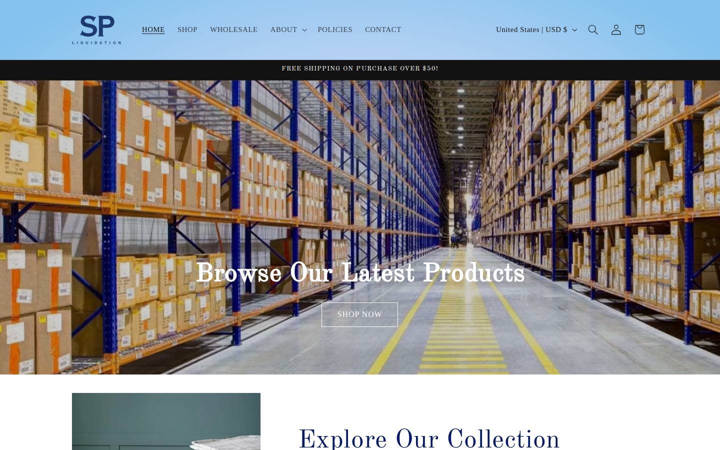 spliquidation.com homepage screenshot