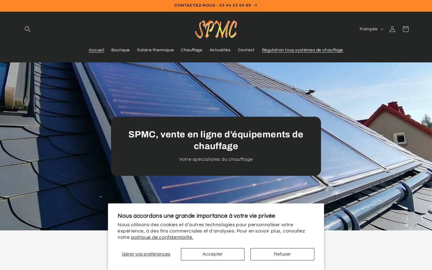 spmc-chauffage.fr homepage screenshot