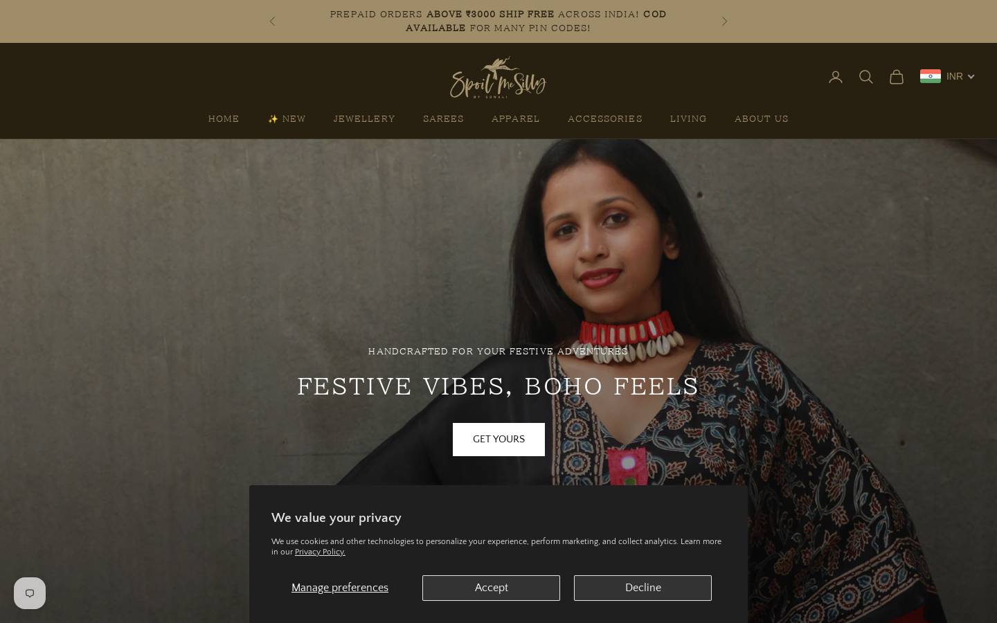 spoilmesilly.in homepage screenshot