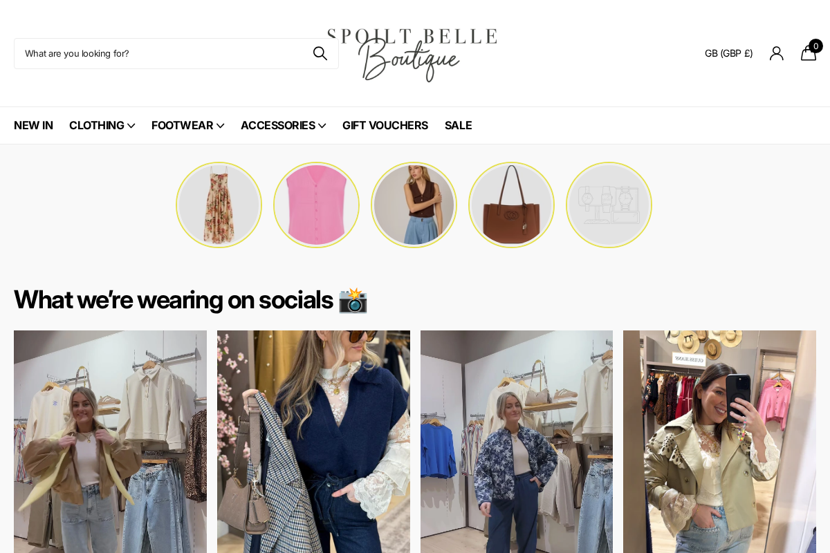 Spoilt Belle Boutique homepage screenshot
