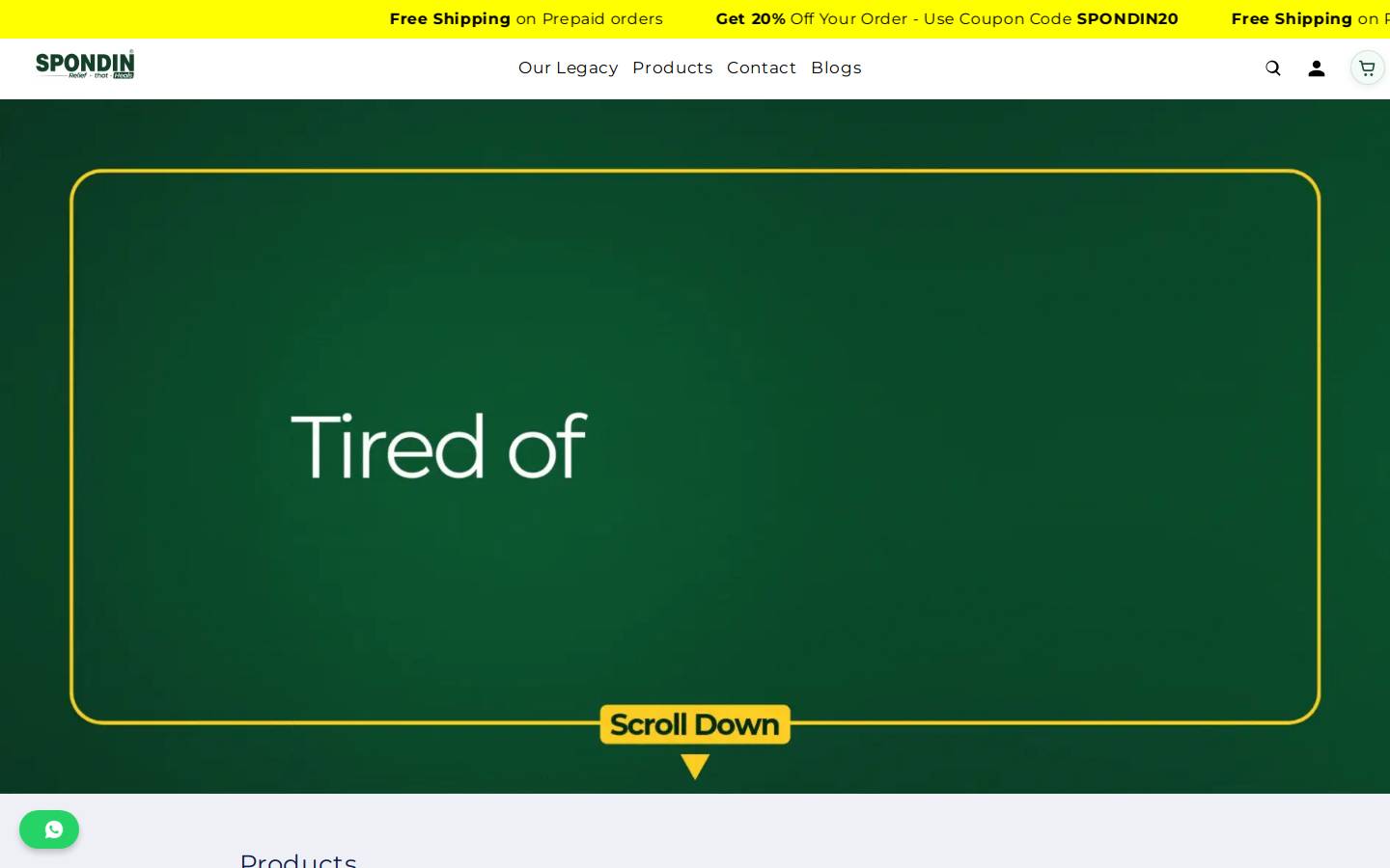 spondin.com homepage screenshot
