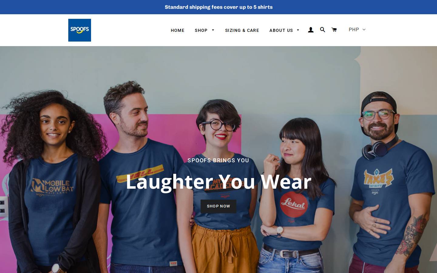 spoofslimited.com homepage screenshot