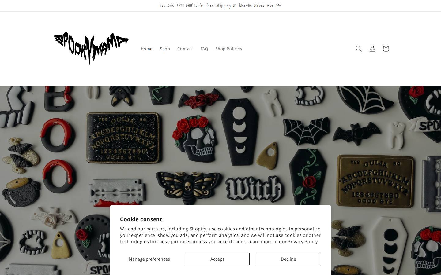 spookymama.com homepage screenshot