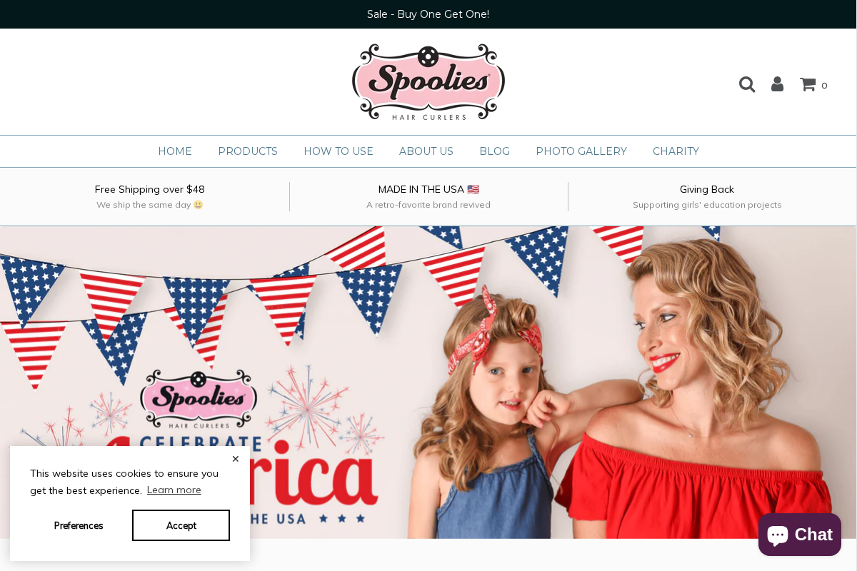 spoolies.com homepage screenshot