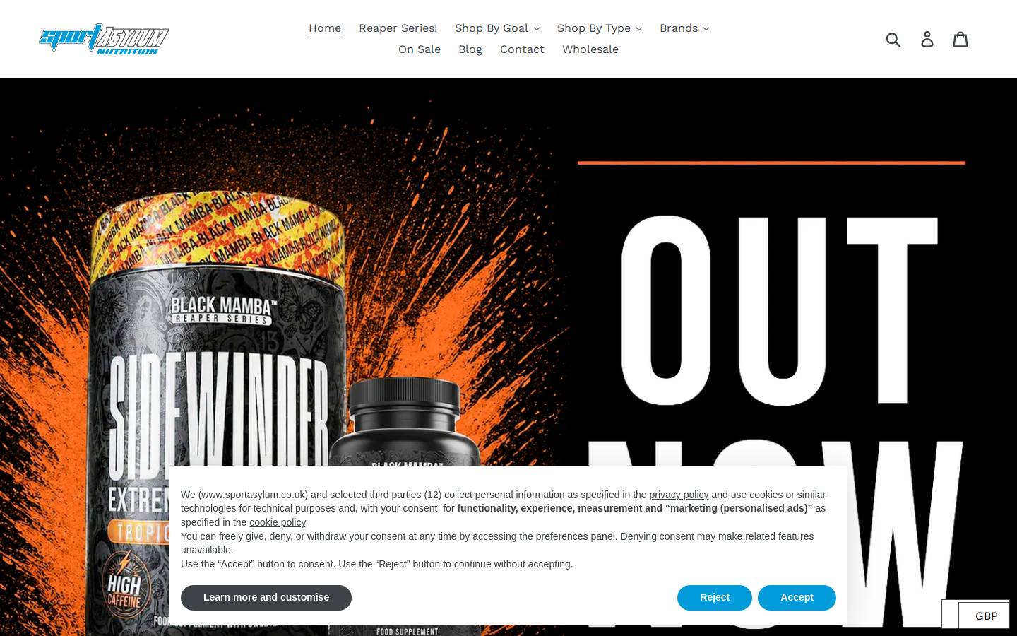 sportasylum.co.uk homepage screenshot