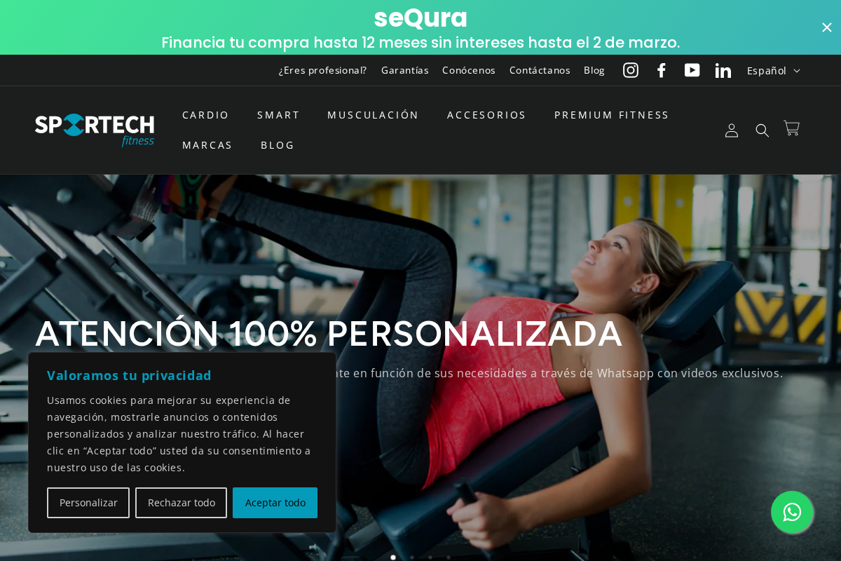 Sportechfitness homepage screenshot