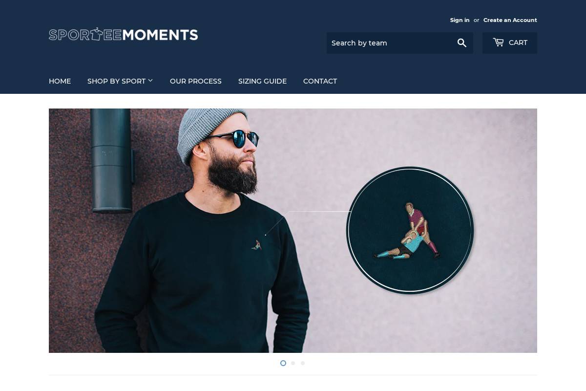 sporteemoments.com homepage screenshot
