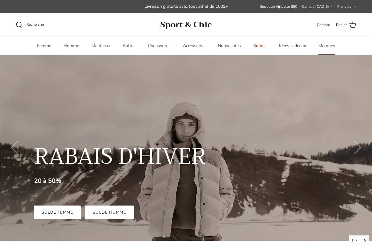 sportetchic.com homepage screenshot