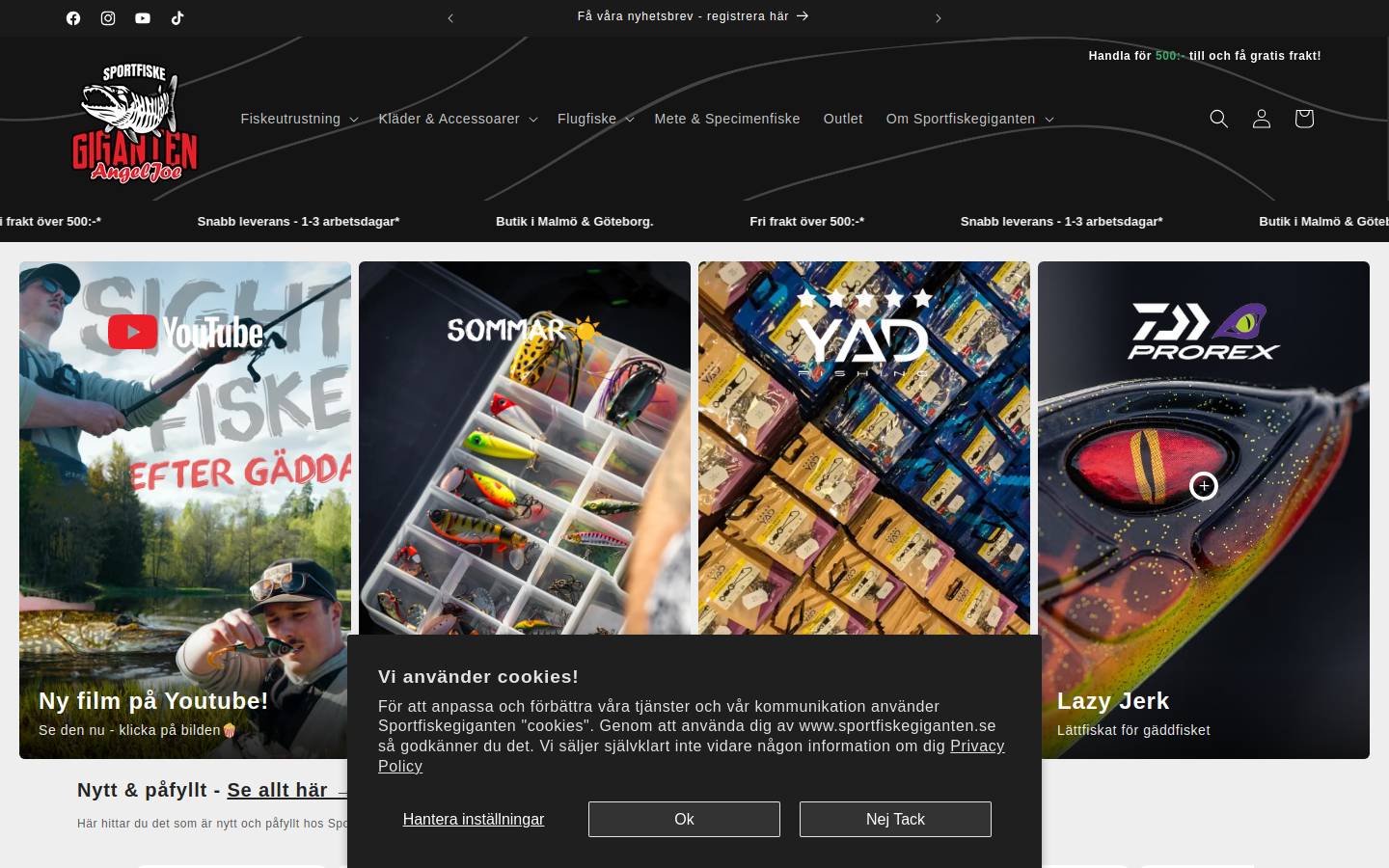 Sportfiskegiganten homepage screenshot