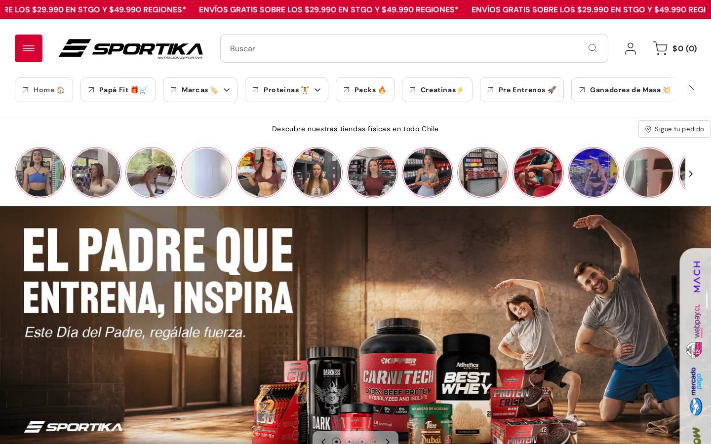 sportika.cl homepage screenshot