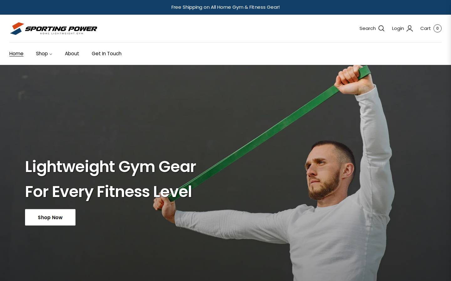 sportingpower.co.uk homepage screenshot