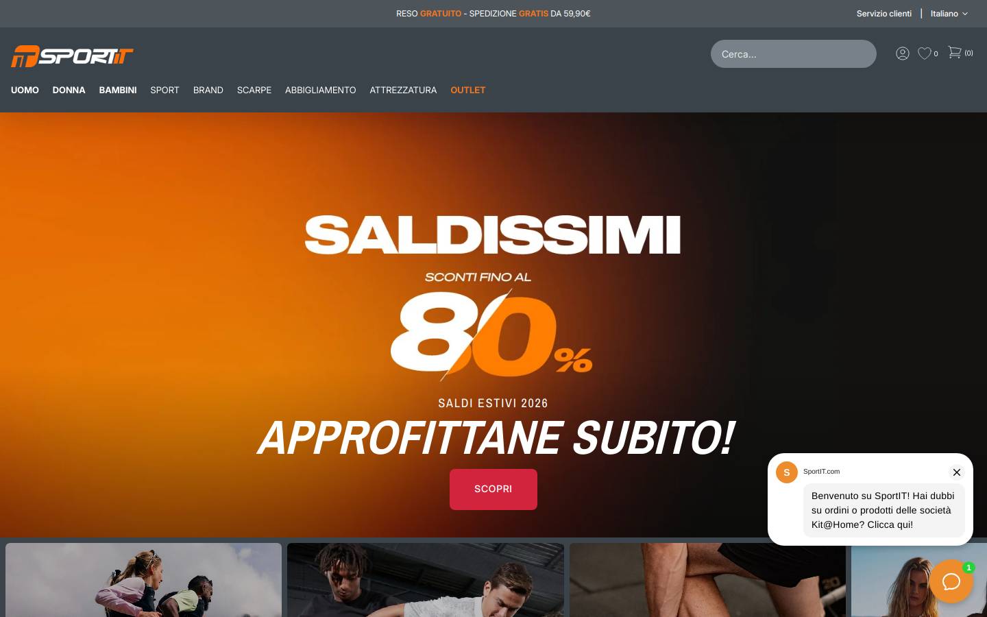 SportIT homepage screenshot