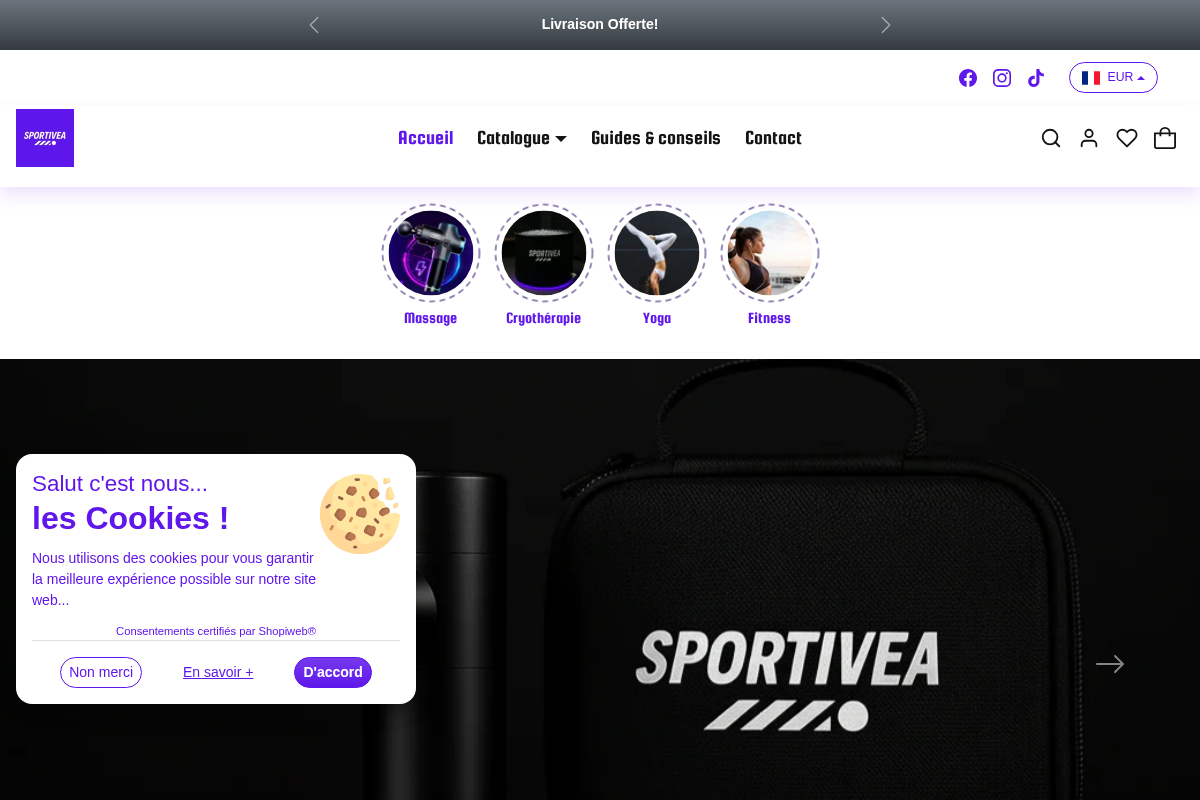 sportivea.com homepage screenshot