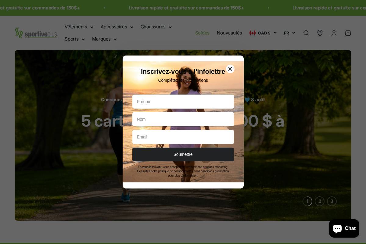 sportiveplus.com homepage screenshot