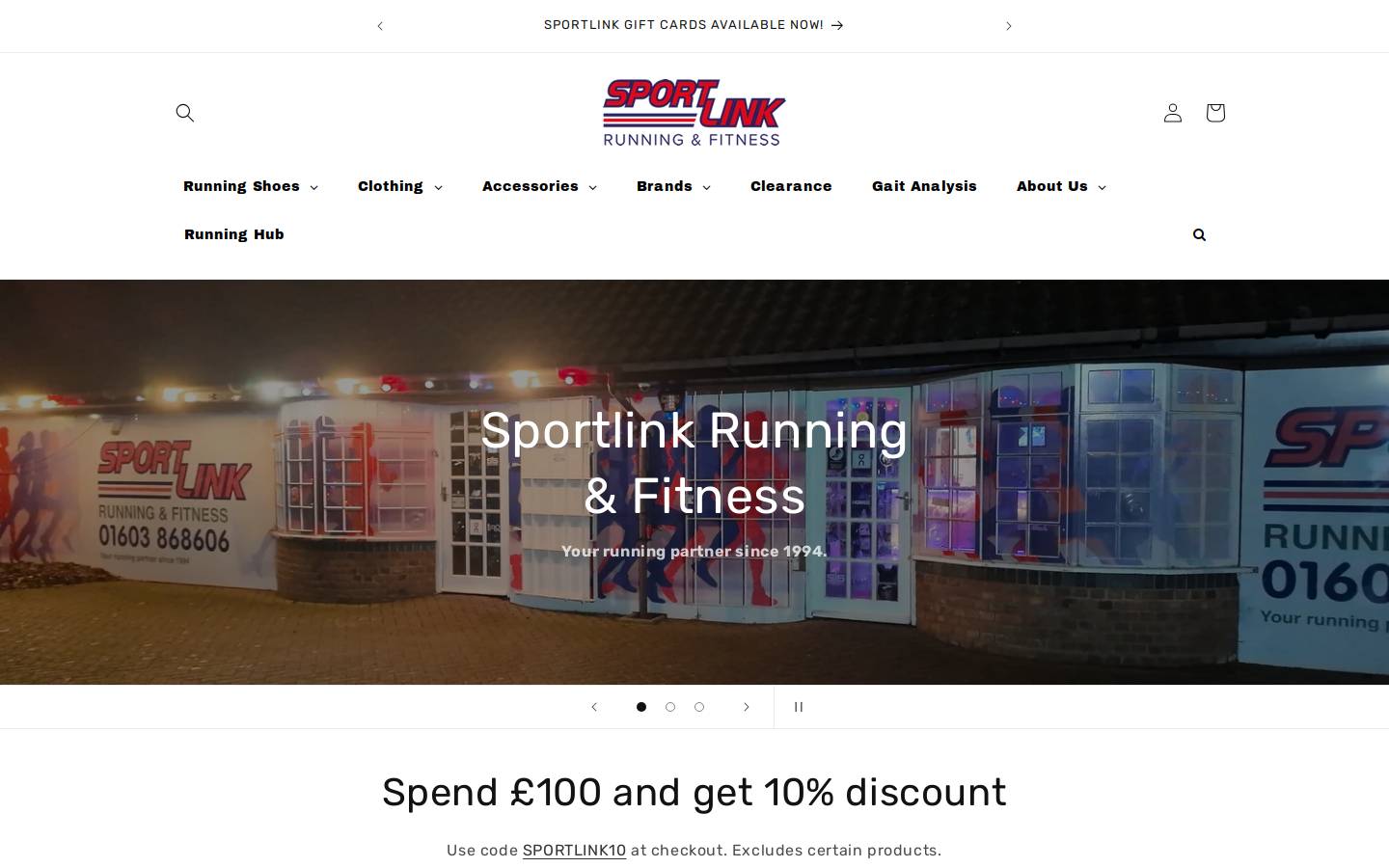 Sportlink homepage screenshot