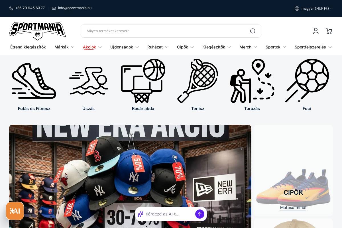 sportmania.hu homepage screenshot