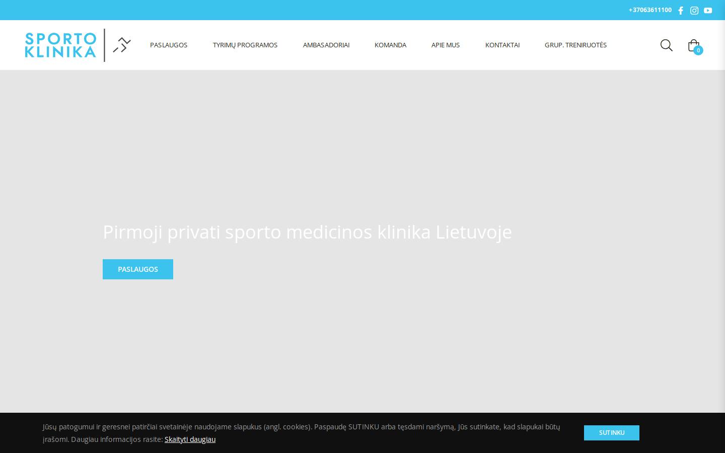 sportoklinika.com homepage screenshot