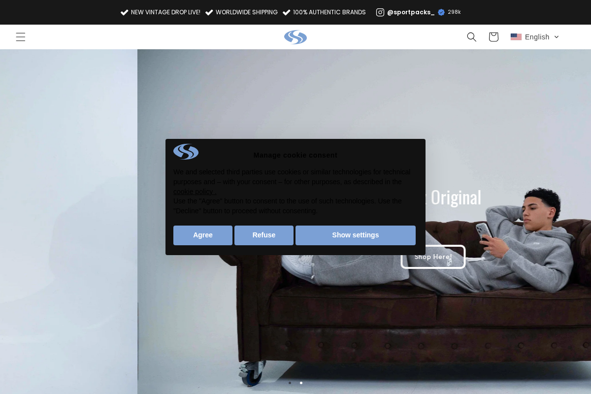 Sportpacks homepage screenshot