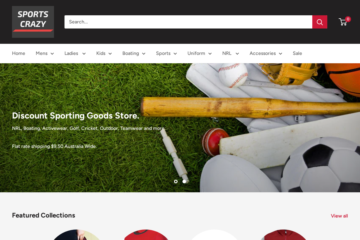 sportscrazy.com.au homepage screenshot