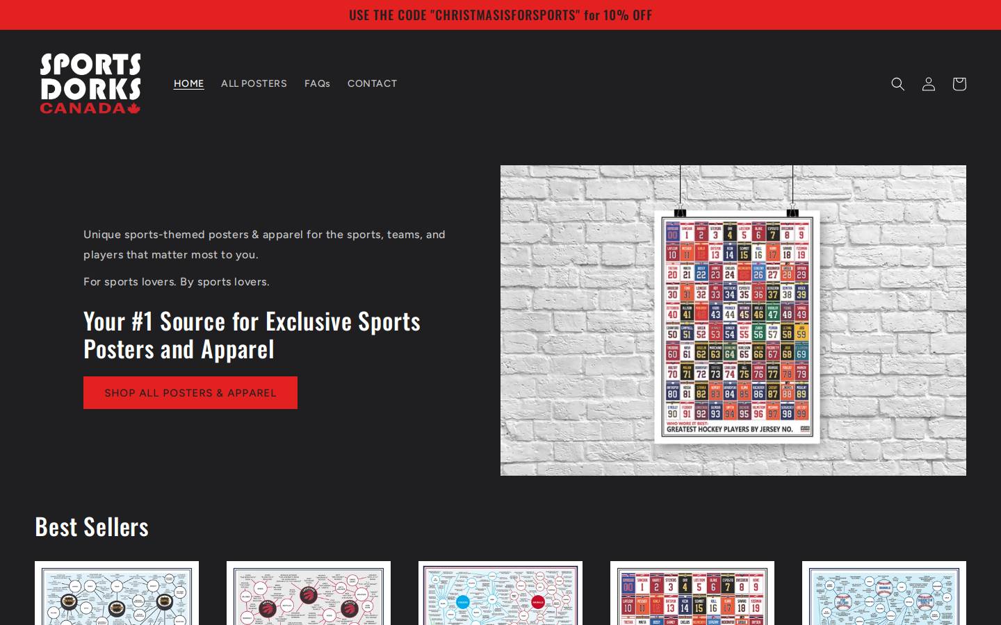 sportsdorks.ca homepage screenshot