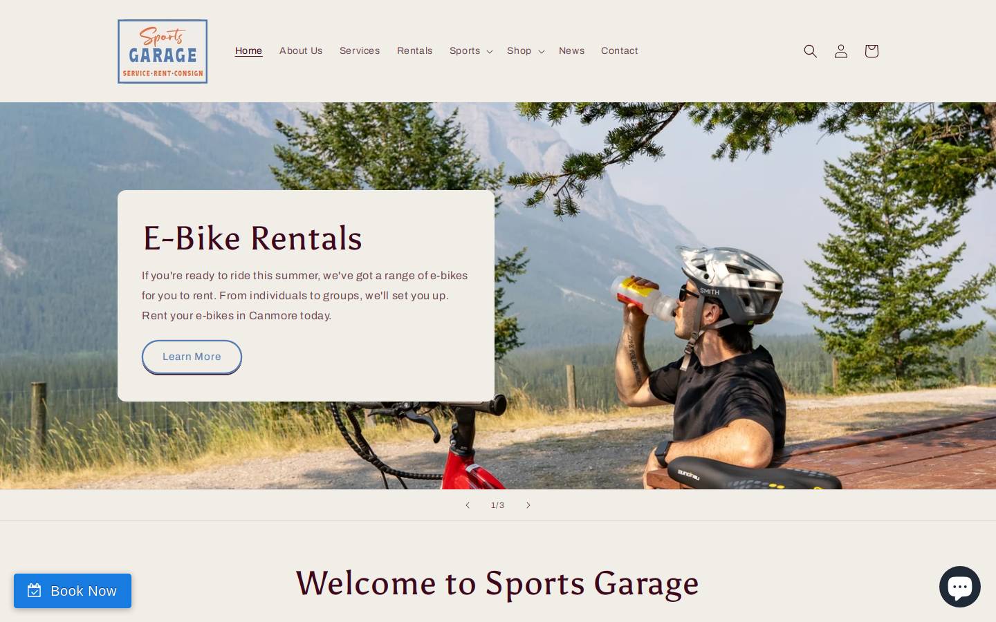sportsgarage.ca homepage screenshot