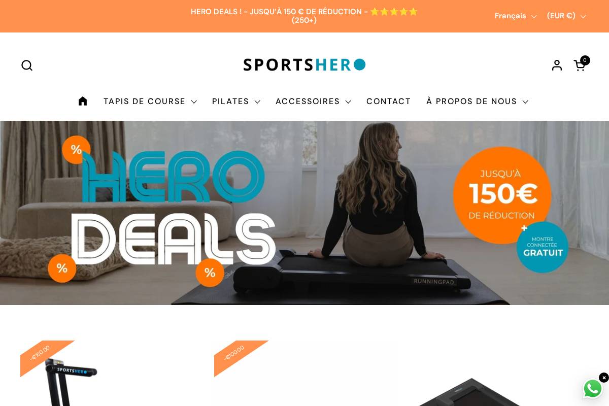 sportshero.fr homepage screenshot