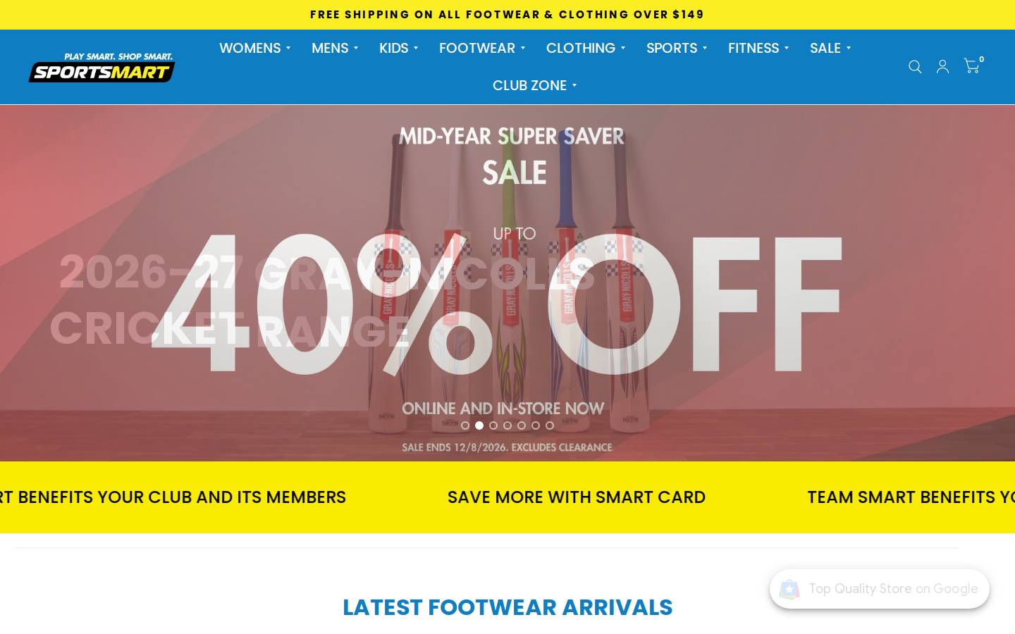 sportsmart.com.au homepage screenshot