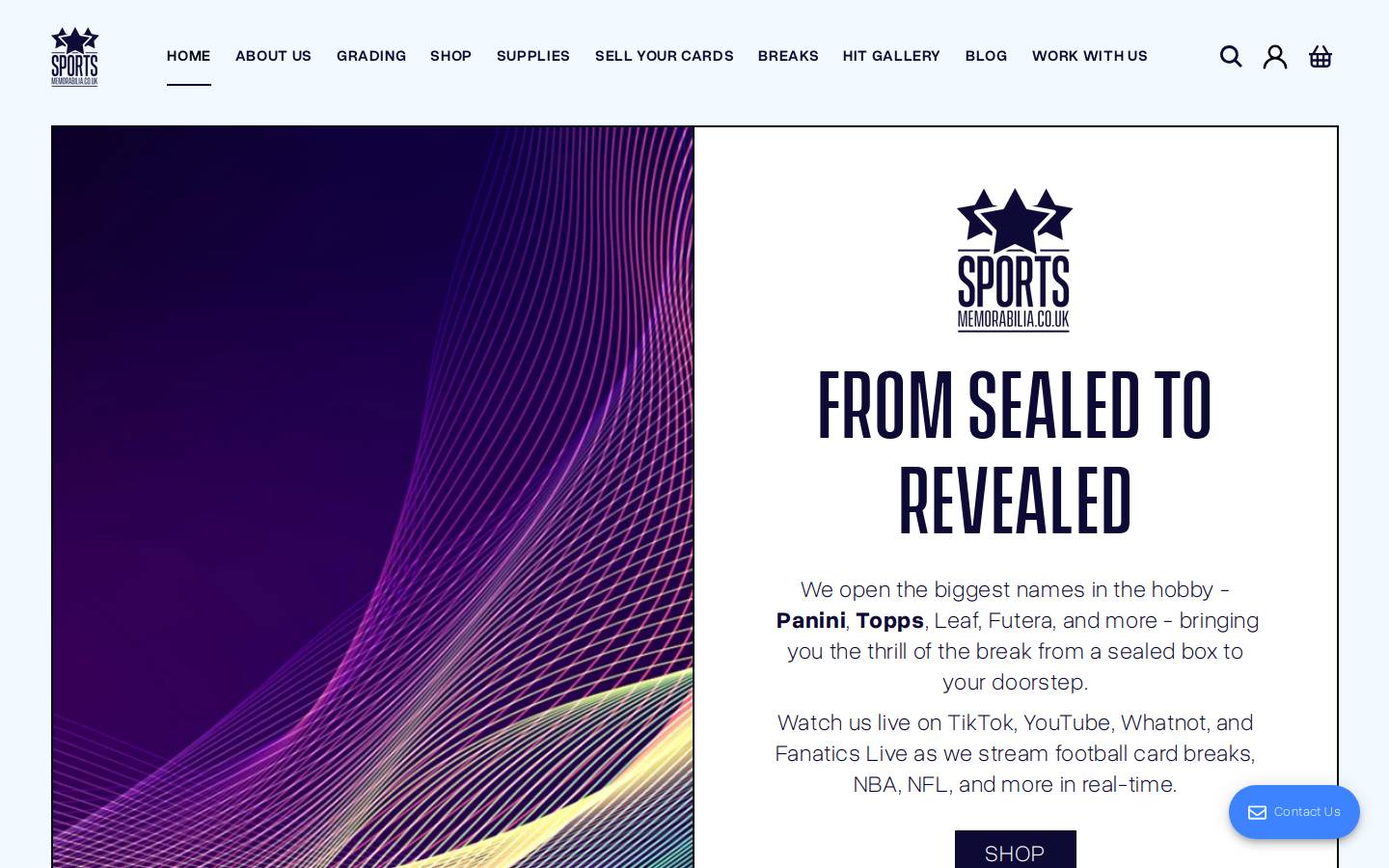 sportsmemorabilia.co.uk homepage screenshot