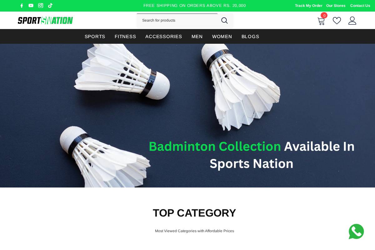 sportsnation.pk homepage screenshot