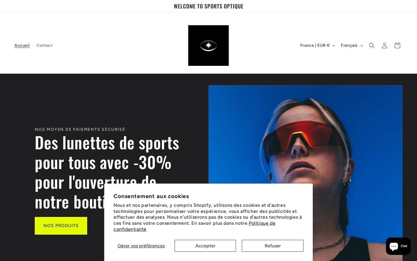sportsoptique.com homepage screenshot