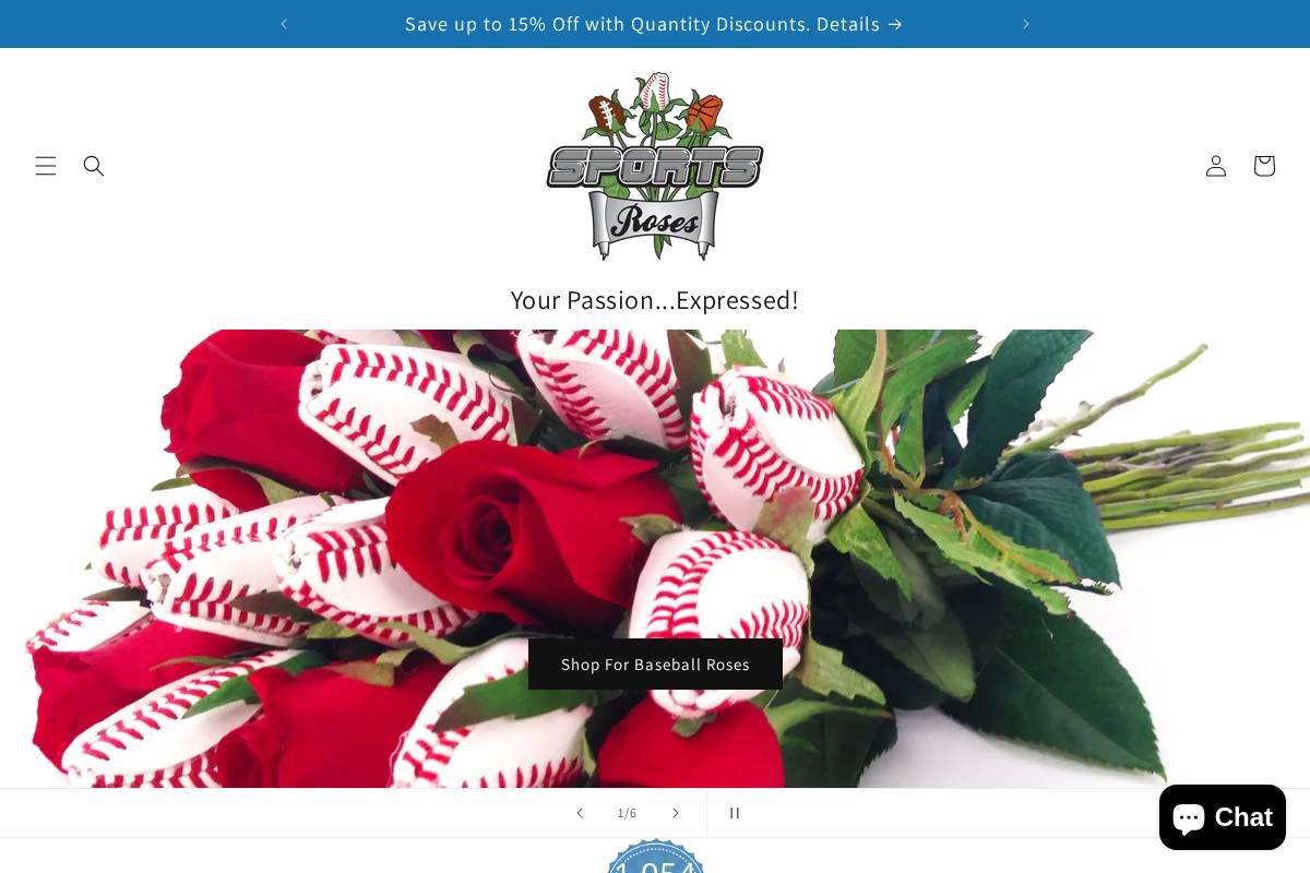 sportsroses.com homepage screenshot