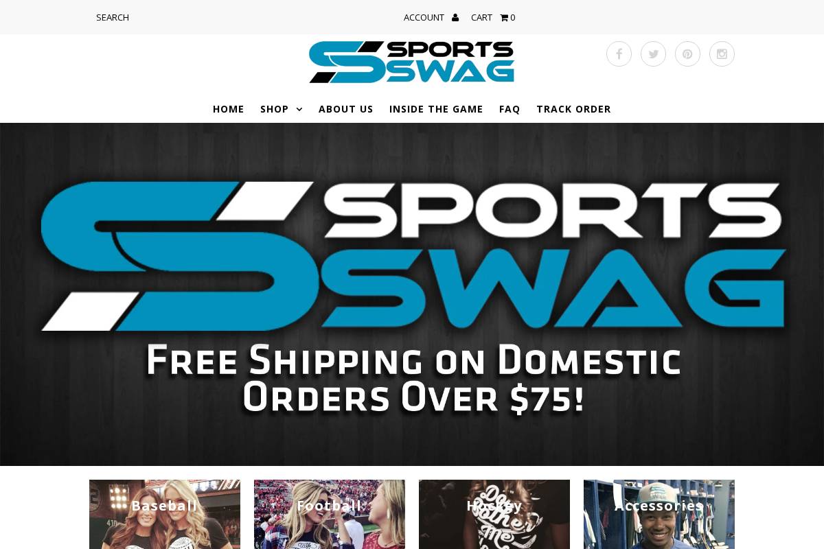 sportsswag.com homepage screenshot