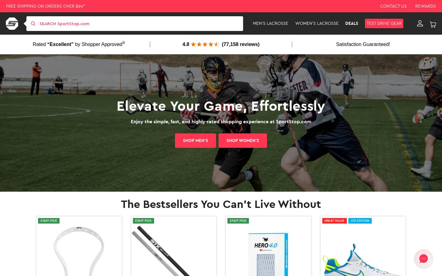 SportStop.com homepage screenshot
