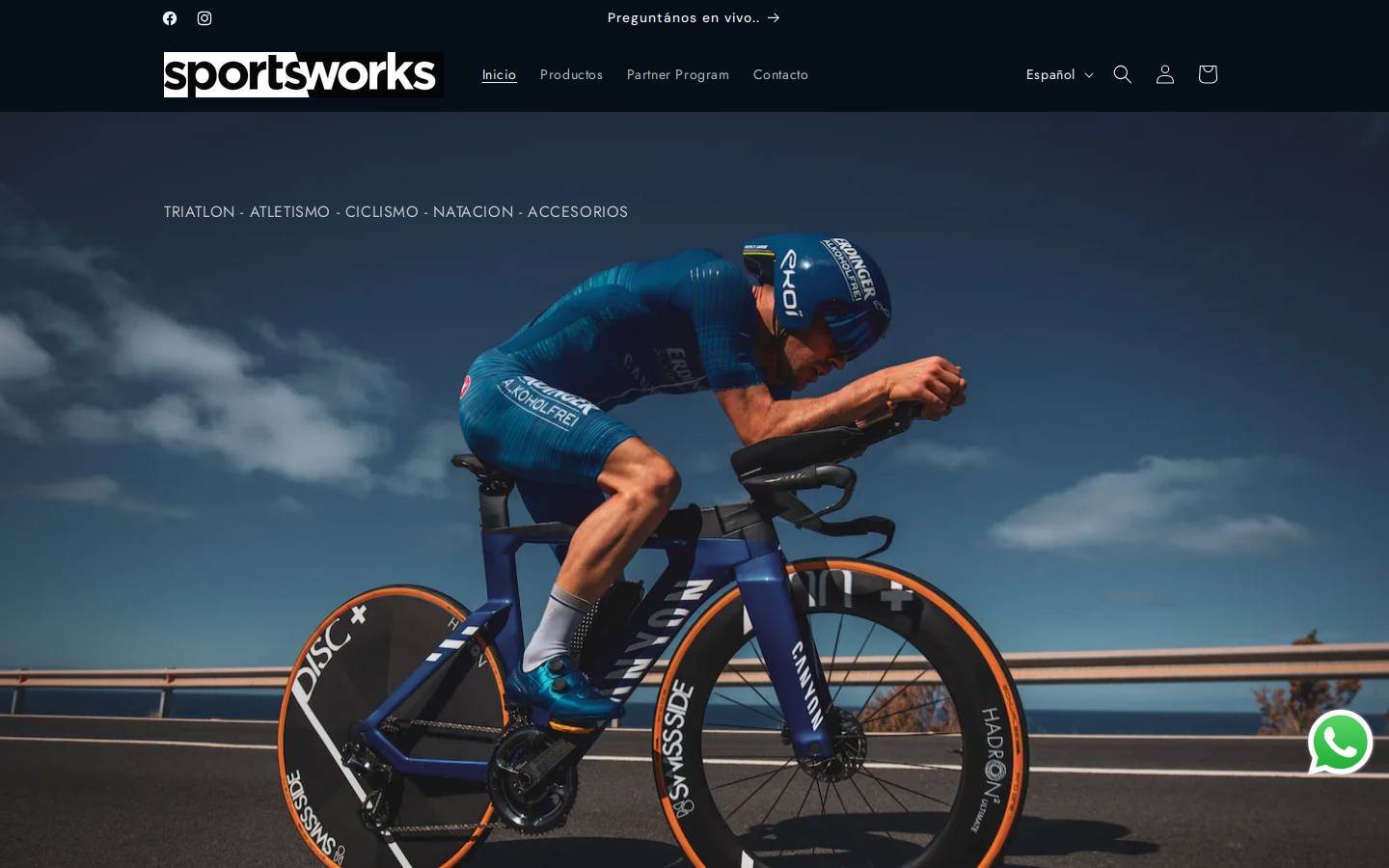sportsworkscr.com homepage screenshot